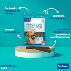 Virbac Snacks Dentales Veggiedent Fresh para perros de raza mediana Clearance