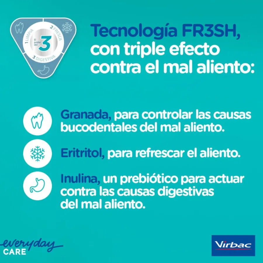 Virbac Snacks Dentales Veggiedent Fresh para perros de raza mediana Clearance