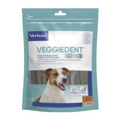 Virbac Snacks Dentales Veggiedent Fresh para perros de raza pequeña Hot