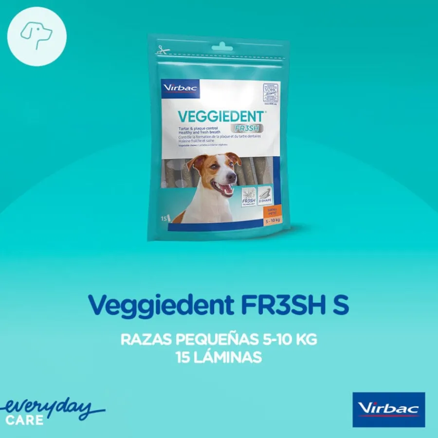 Virbac Snacks Dentales Veggiedent Fresh para perros de raza pequeña Hot