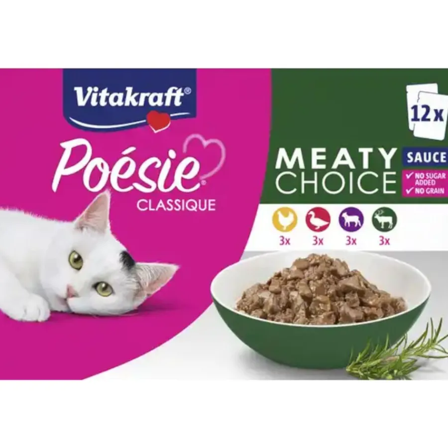 Vitakraft Poésie Classique Carnes Sobre en Salsa para gatos Clearance