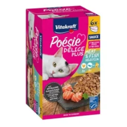Vitakraft Poésie Delice plus Pollo y Salmón Tarrina en Salsa para gatos Best