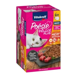 Vitakraft Poésie Délice Plus Selección de Carnes tarrina para gatos Hot