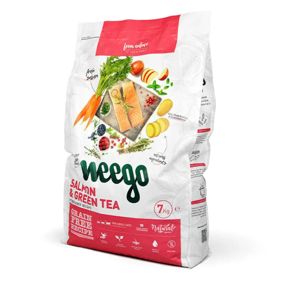 Weego Salmón y Té Verde pienso para gatos Hot
