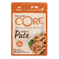 Wellness Core Adult Pollo y Pavo en Paté sobre para gatos Clearance