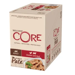 Wellness Core Adult Purely Pollo y Ternera en Paté sobre para gatos Hot