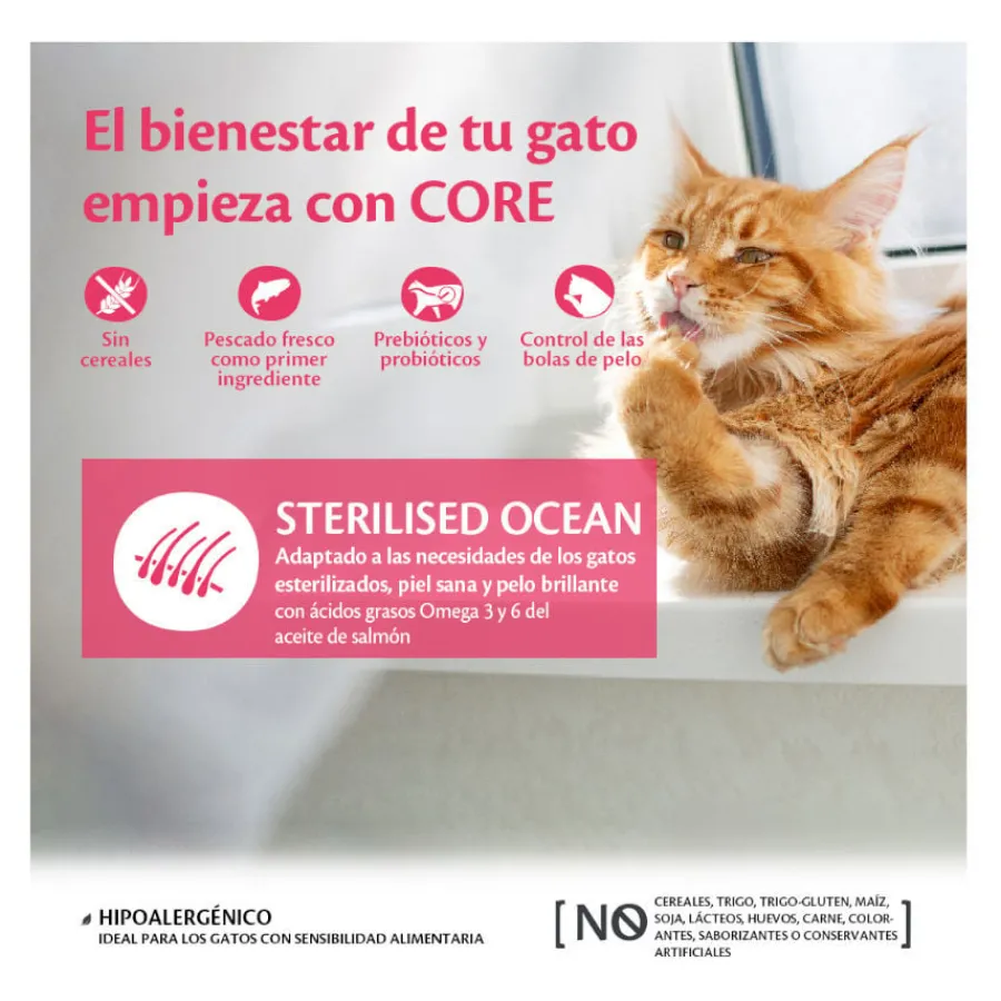 Wellness Core Adult Sterilised Ocean Salmón pienso para gatos