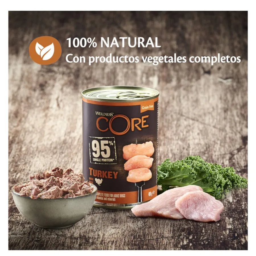 Wellness Core pavo con col rizada lata para perros