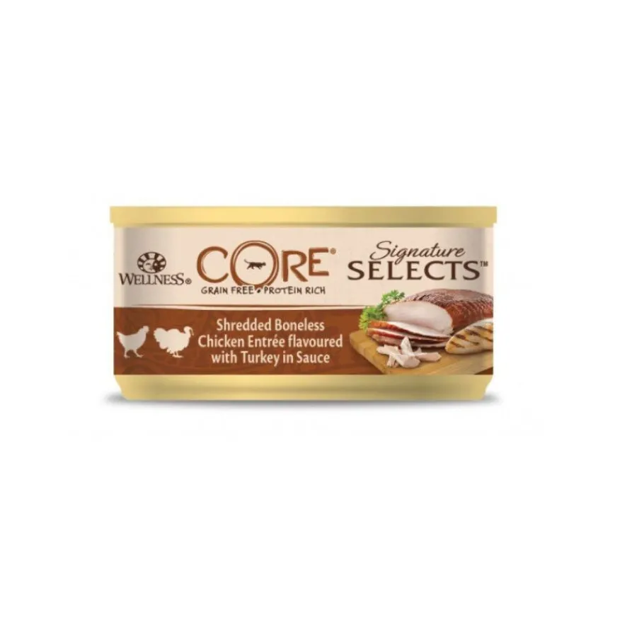 Wellness Core Shredded pollo y pavo lata para gatos Clearance