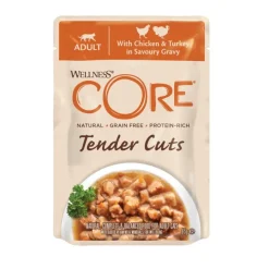 Wellness Core Tender Cuts pollo y pavo sobre en salsa para gatos Sale