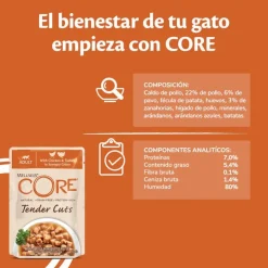 Wellness Core Tender Cuts pollo y pavo sobre en salsa para gatos Sale