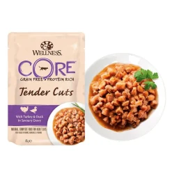 Wellness Core Tender Cuts Pollo y Pato sobre en salsa para gatos Sale