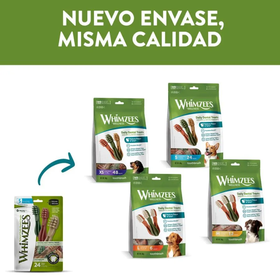Whimzees Snacks Dentales para perros de razas medianas New