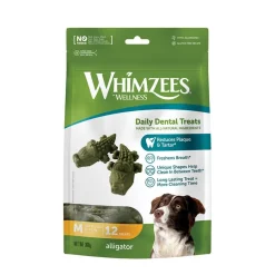 Whimzees Snacks Dentales Cocodrilo para perros de razas medianas