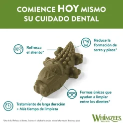 Whimzees Snacks Dentales Cocodrilo para perros de razas medianas