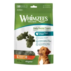 Whimzees Snacks Dentales Cocodrilo para perros de razas grandes Outlet