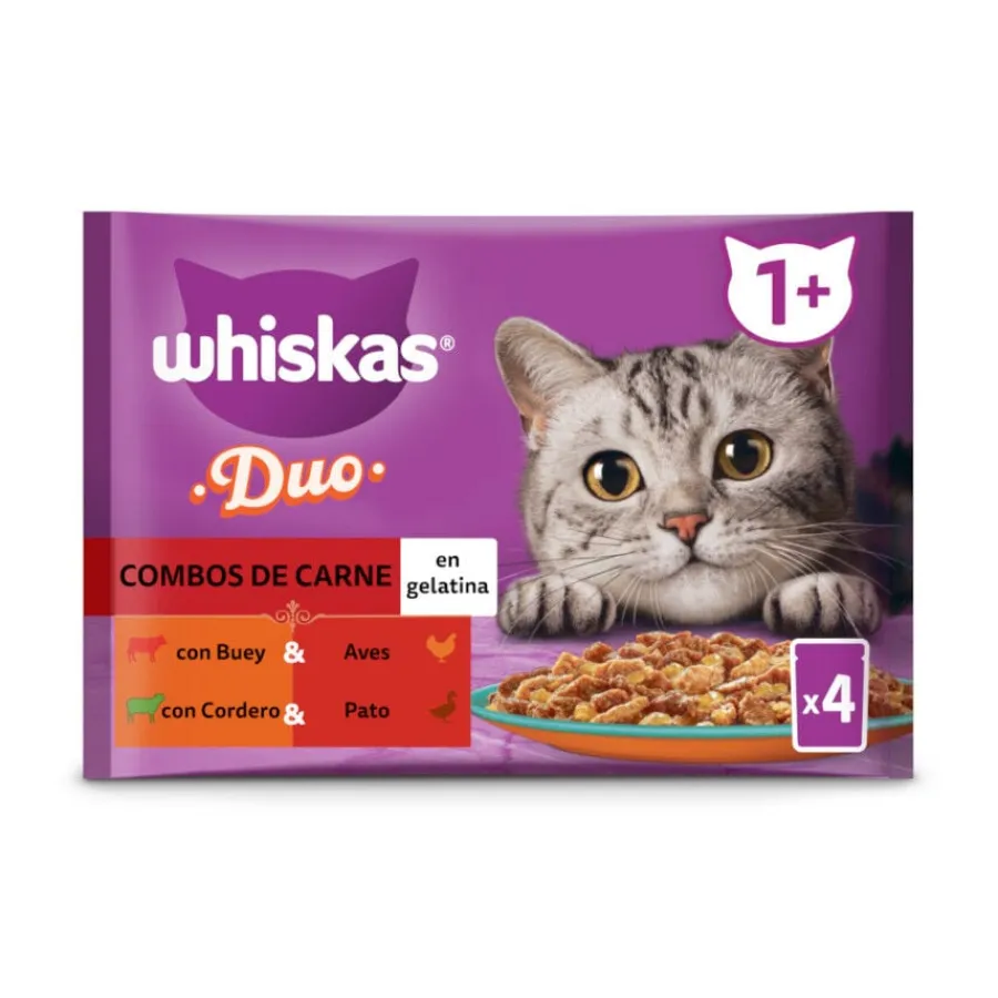 Whiskas Duo Combos de Carne Sobre en gelatina para gatos New
