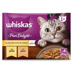 Whiskas Pure Delight Selección Aves Gelatina en Bolsita para gatos Outlet