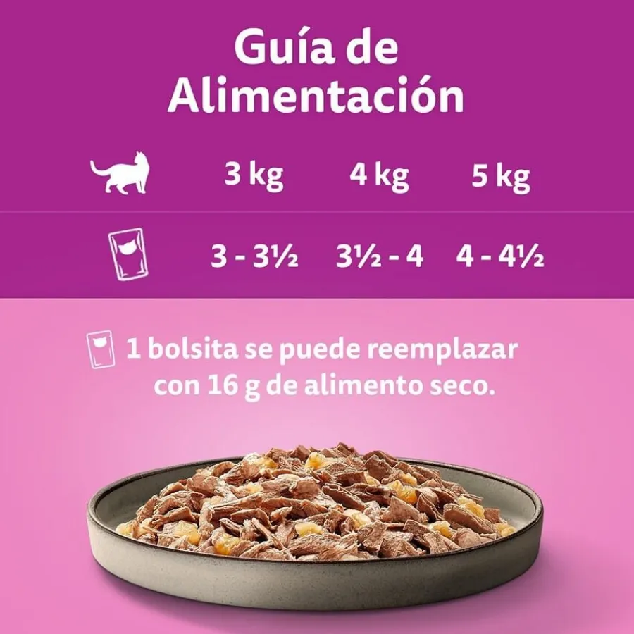 Whiskas Pure Delight Selección Pescados Gelatina en Bolsita para gatos Online