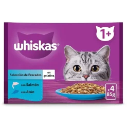 Whiskas Salmón y Atún Gelatina en Bolsita para Gatos Adultos Sale