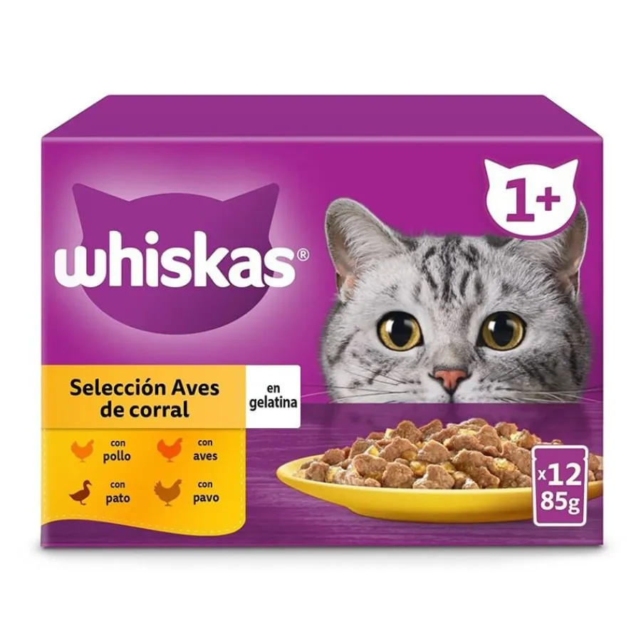 Whiskas Selección Aves Gelatina en Bolsita para Gatos Adultos Sale
