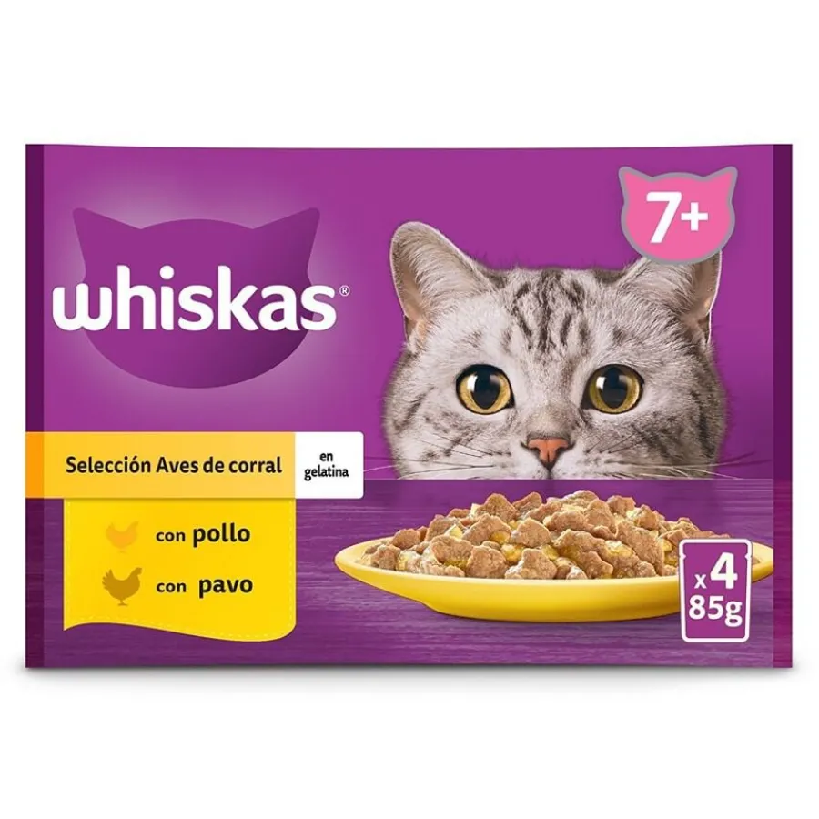 Whiskas Selección Aves Gelatina en Bolsita para Gatos Senior Online