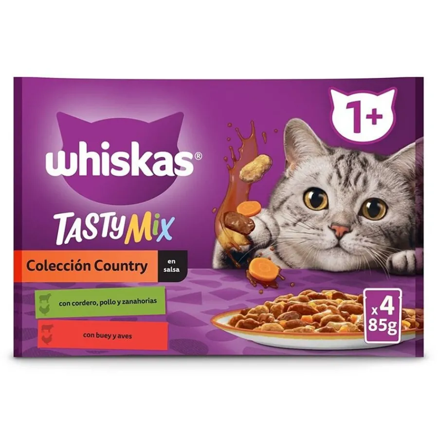 Whiskas Tasty Mix Colección Country Salsa en Bolsita para gatos Hot