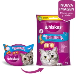 Whiskas Temptations Snacks Salmón para Gatos Clearance