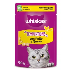 Whiskas Temptations Snacks Pollo y Queso para Gatos Outlet