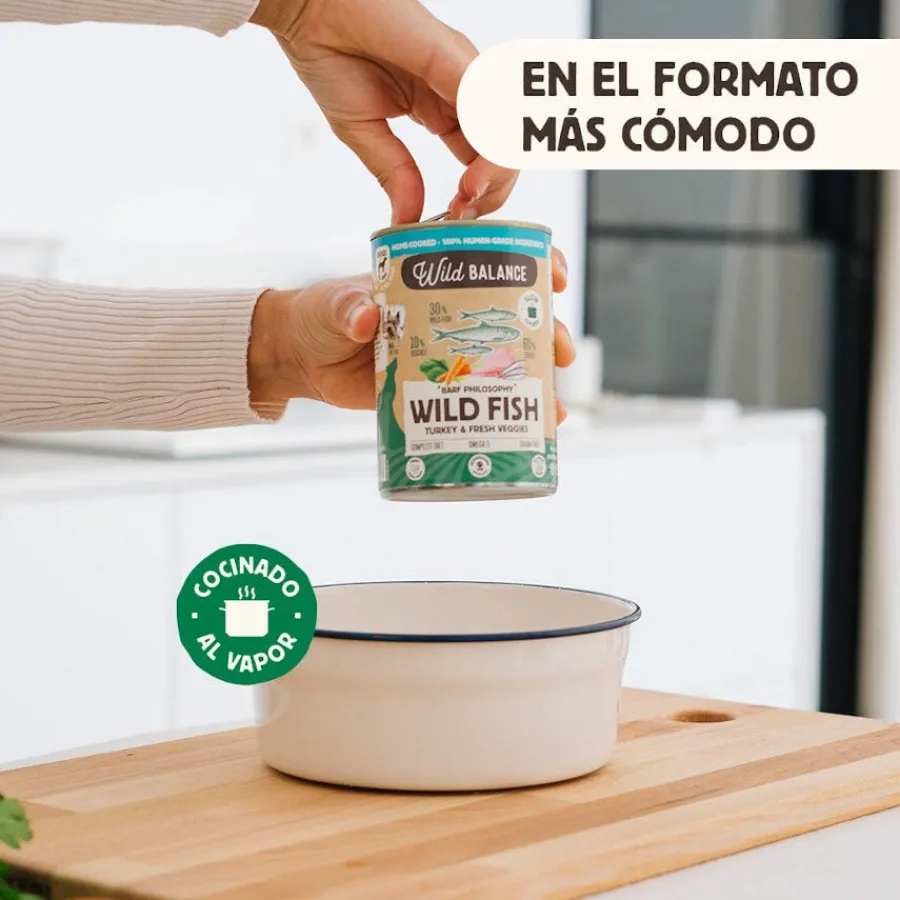 Wild Balance BARF Pescado y Pavo lata para perros New