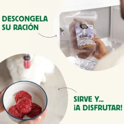 Wild Balance Menú Barf conejo con verduras comida congelada para perros