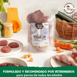 Wild Balance Menú Barf conejo con verduras comida congelada para perros
