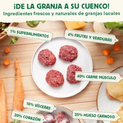 Wild Balance Menú Barf pollo con verduras comida congelada para gatos