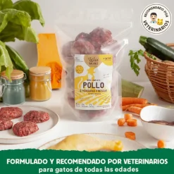 Wild Balance Menú Barf pollo con verduras comida congelada para gatos