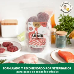Wild Balance Menú Barf salmón pavo y verduras comida congelada para gatos Hot