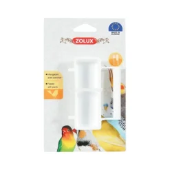 Zolux Comedero Rectangular con Trapecio Blanco para periquitos Online