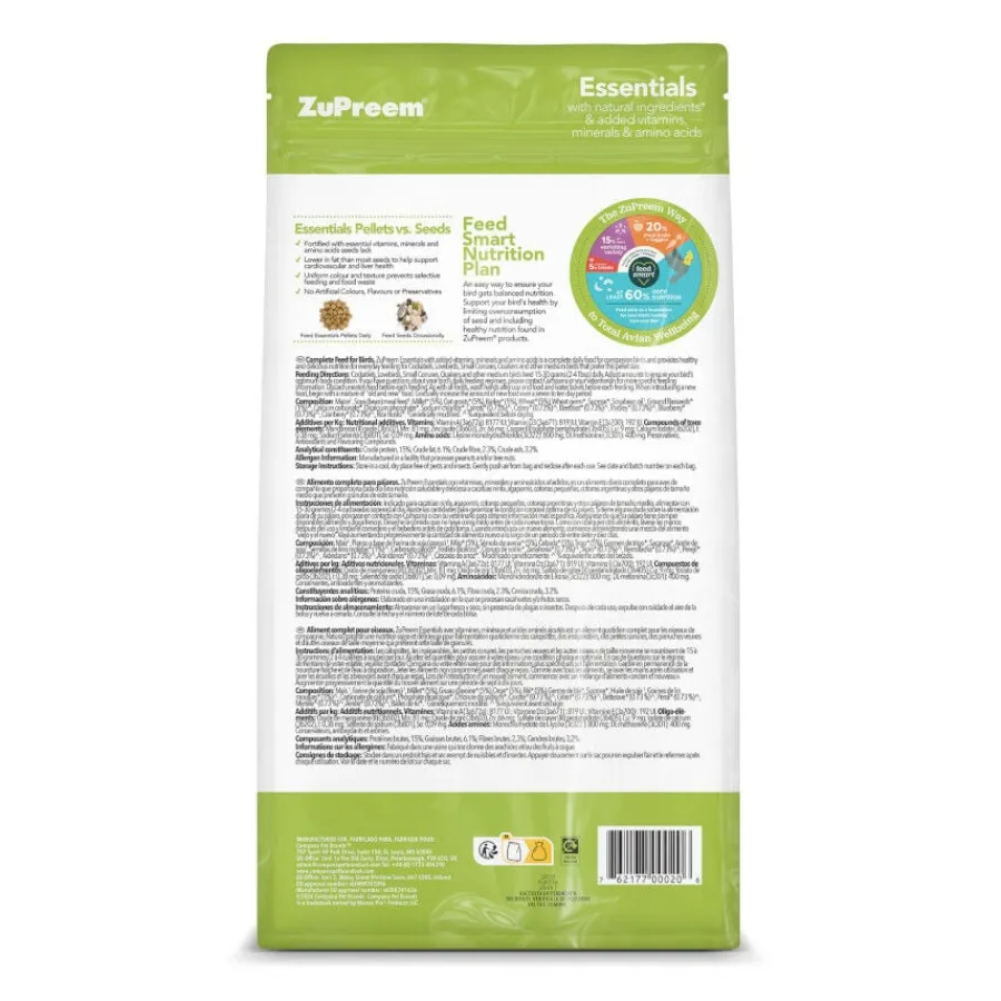 ZuPreem Essentials Medium pienso para pájaros Best